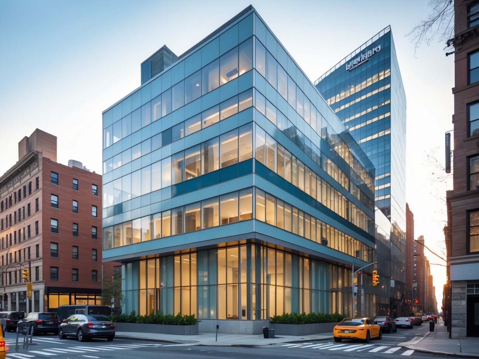 Modern office space with team discussing cryptocurrency investments