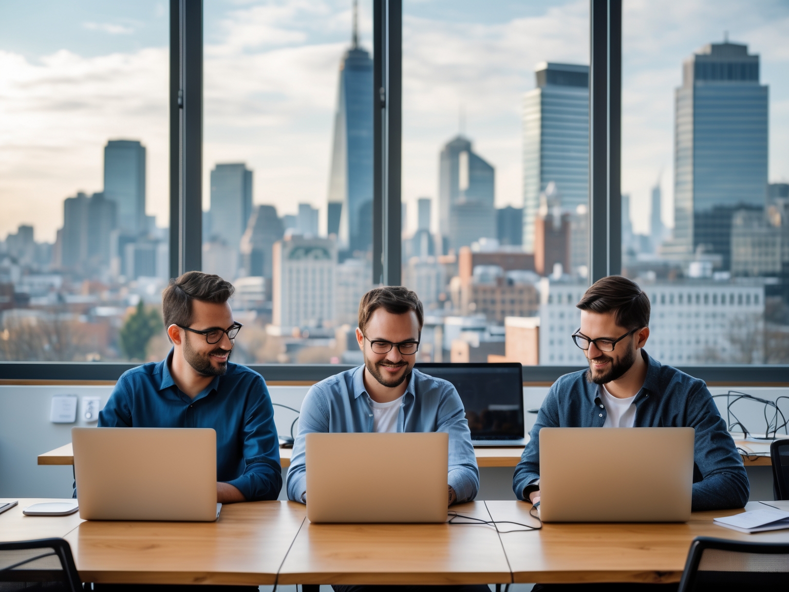 Professional setting with laptop displaying investment data