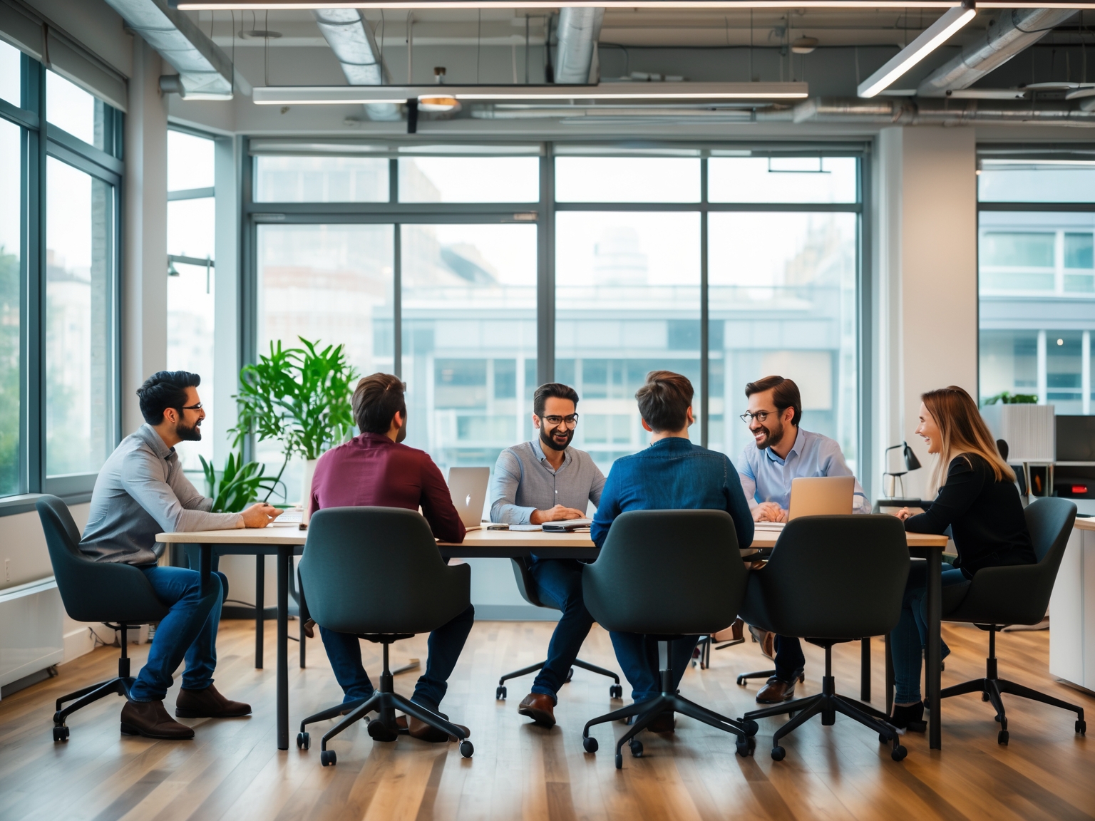 Sleek and modern office interior